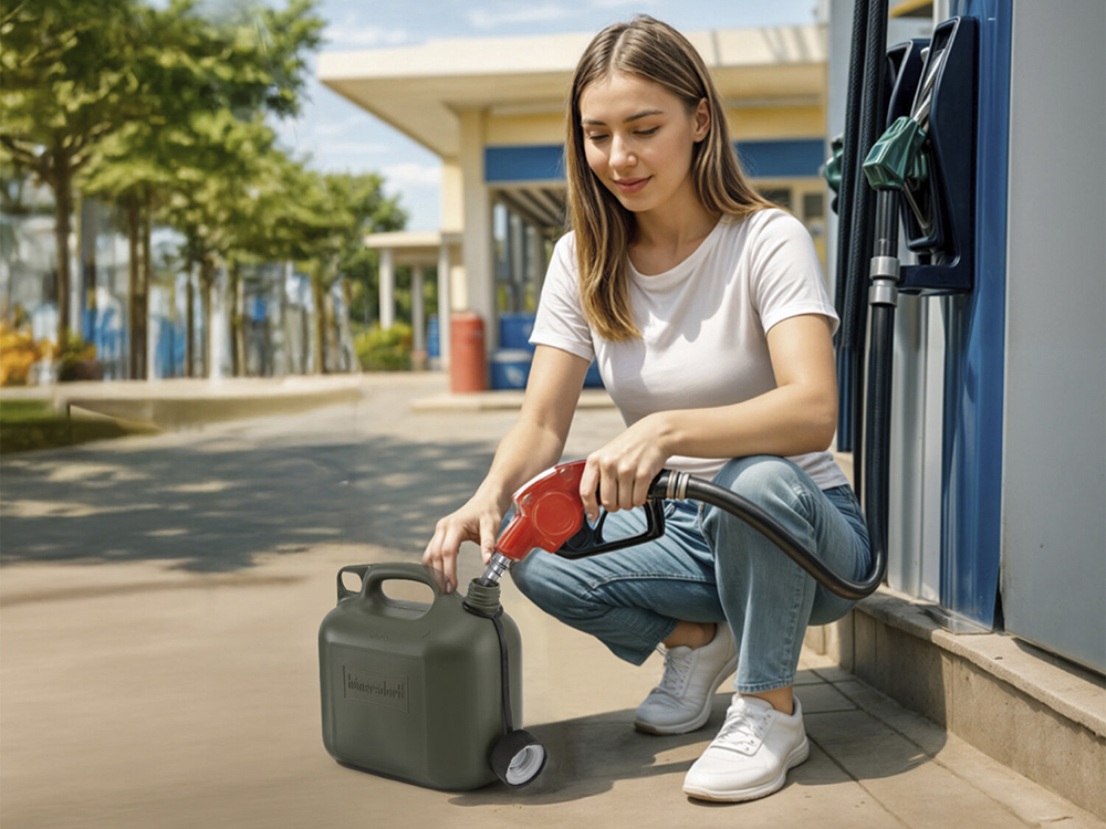 Kanister na paliwo benzynę plastikowy 5 l, Hunersdorff