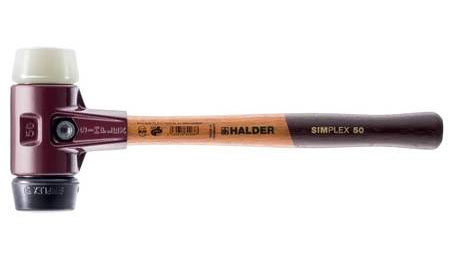 Młotek z miękkimi obuchami gumy kompozytowej i nylonu SIMPLEX 3028 HALDER