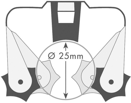 Uchwyt na narzędzia 25mm/0.5mm x 1szt PRAX
