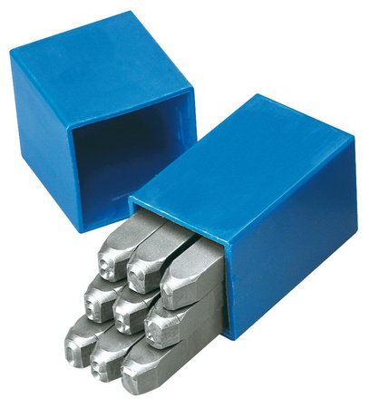 Zestaw cyfr do wybijania, wysokość 6 mm, 9-częściowy , Gedore 2200-6, 8605140