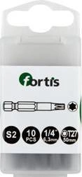 Bity 1/4'' DIN3126 TORX T27 x 50mm 10szt FORTIS