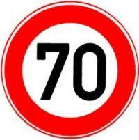 Znak drogowy 274-70 okrągły ograniczenie 70 km/h