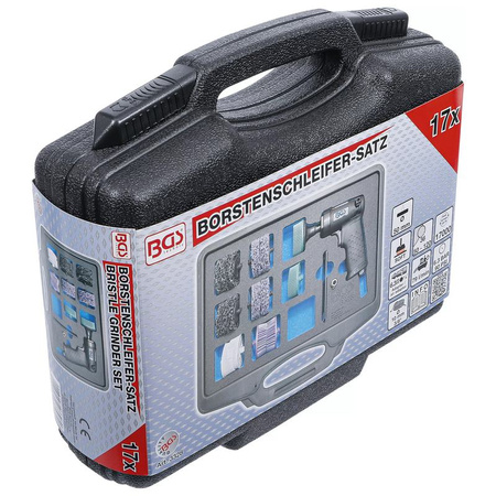 Zestaw tarcz szczotkowych na sprężone powietrze 17 szt., BGS 3328