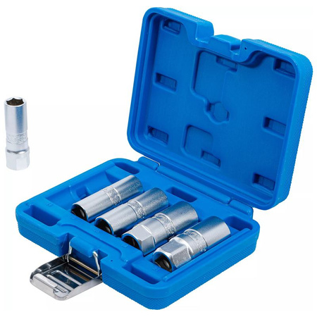 Zestaw sześciokątnych nasadek do świec zapłonowych napęd 12,5 mm (1/2") 14-21 mm 5 szt, BGS 6641