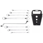 Zestaw 8 kluczy oczkowych dwustronnych wygiętych 6 x 7 - 20 x 22 mm, BGS 1212