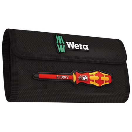 Zestaw izolowanych trzpieni VDE z rękojeścią Kraftform, izolowany do 1000 V, w etui Kraftform Kompakt VDE 16 extra slim 1 Tool Finder Wera