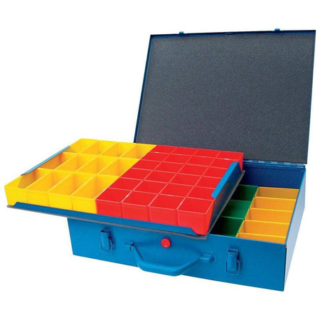 Metalowy organizer na narzędzia z 48 wkładkami 440 x 330 x 95 mm