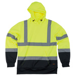Jaskrawa bluza z kapturem żółto-granatowa z odblaskami, rozmiar XL, Scruffs T56400