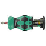 Kompaktowy uchwyt na bity z magazynkiem, funkcja grzechotki, bity BiTorsion 25 mm Wera Kraftform Kompakt Stubby Magazin RA 2