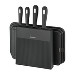 Zestaw noży i desek 8 el. z organizerem, czarny, stal nierdzewna, Klausberg, KB-7980