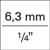 Wymienna końcówka klucza nasadowego Zyklop 1/4" 7x23 mm z funkcją przytrzymywania 8790HMA HF Wera
