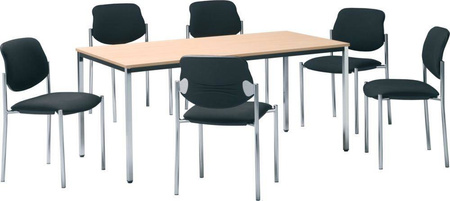 Komplet stół konferencyjny 140x80cm + 4 krzesła