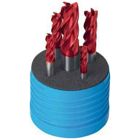 Zestaw frezów Ratio, długich, pełnowęglikowych, FIRE 5-części.,4-ostrz., chwyt HB 6-16mm GÜHRING