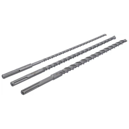 Zestaw 3 wierteł do przebijania ścian z trzonem SDS-MAX 16-20-26 mm, BGS Diy 2006