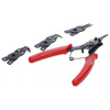 Szczypce do pierścieni rozprężnych z zestawem wymiennych końcówek 160 mm, 5 szt., BGS Diy 454