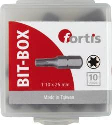 Bity 1/4'' DIN3126 TORX T10 x 25mm 10szt FORTIS