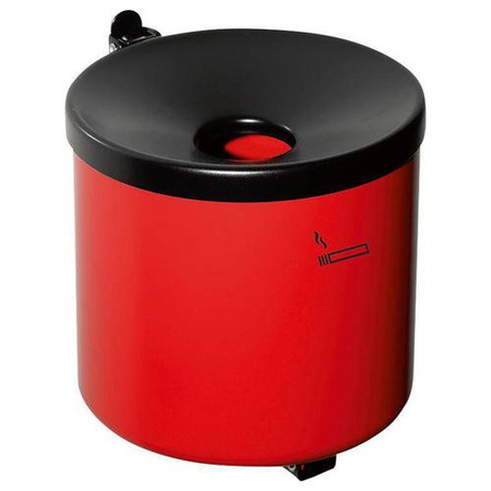 Popielnica ścienna z mechanizmem przechylnym 150mm czerwona