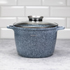 Garnek aluminiowy z pokrywą, szary marmurek Ø24 cm, pojemność 6,2 l Klausberg