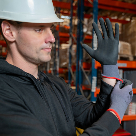 Rękawice ochronne montażowe nitrylowe NitrileWork PRO rozmiar 7