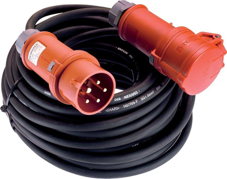 Przedłużenie kabla CEE 10m 32A IP44 H07RN-F5G4 400V