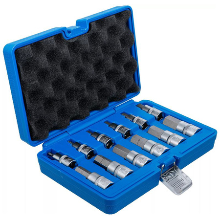 Zestaw 12 nasadek z bitem, gniazdo sześciokątne 5-22 mm, napęd 12,5 mm (1/2"), BGS 5052