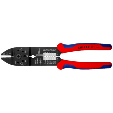 Szczypce do zgniatania izolowanych i nieizolowanych końcówek 0,5-6,0 mm² KNIPEX 97 21 215 