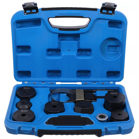 Zestaw narzędzi do tulei wahaczy wzdłużnych do tylnej osi BMW 10 szt., BGS 8829