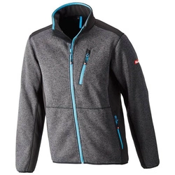 Kurtka bluza dzianina/softshell robocza męska 3XL ciemnoszary/turkusowy FORTIS