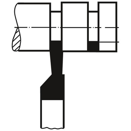 Nóż tokarski przecinak, lewy, HSSE, 16 x 10 x 125 mm, DIN 4961, WILKE