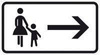 Tabliczka znak ostrzegawczy informacyjny 1000-22 330x600mm Ruch pieszych prawą stroną