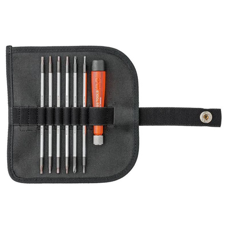 Zestaw dwustronnych wykrętaków z rękojeścią teleskopową w zwijanym etui PB Swiss Tools 513