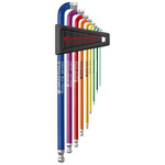 Zestaw 9 kluczy imbusowych z kulką 1,5-10 mm kąt 90-100° Rainbow PB Swiss Tools