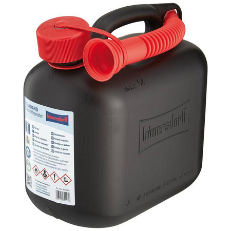Kanister na paliwo benzynę plastikowy czarny 5L