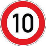 Znak drog 274-10 okrągły ograniczenie 10 km/h