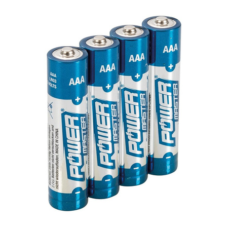 Super alkaliczne baterie AAA LR03, 4 szt., 4 szt., Powermaster 537212