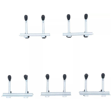 Zestaw haków podwójnych 40 mm do systemu meblościanek 5 szt., BGS 80197