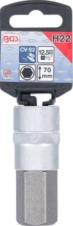 Nasadka 12,5 mm (1/2") z bitem imbus 22 mm, długość 70 mm, BGS 4295