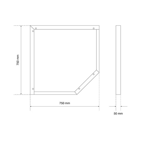 Podstawa szafki na szuflady i warsztatowej z regulacją wysokości element narożny, BGS 80222