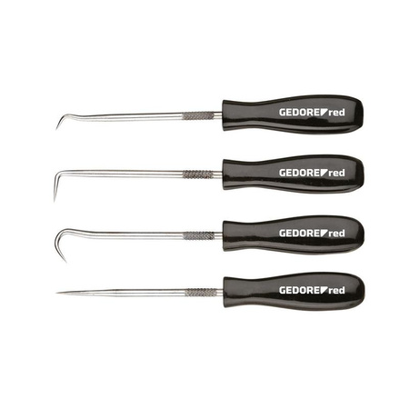 Zestaw haków do montażu O-ringów, długość 135 mm, 4-częściowy, GEDORE RED, R19101001