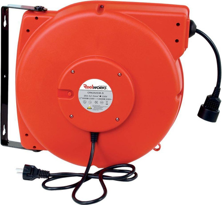 Nawijarka ścienna do przewodu kabla 20m z wtyczką