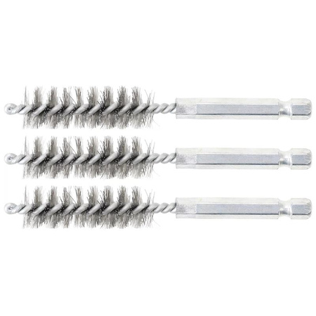 Szczotka stalowa 14 mm 6,3 mm (1/4") 3-częściowa, BGS 3078-14-S