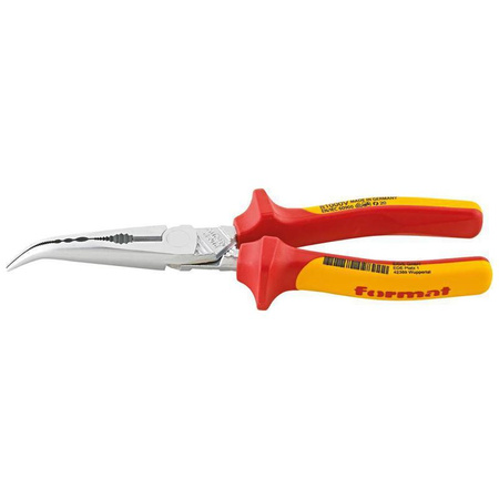 Szczypce tnące wydłużone (typu „bociani dziób") VDE, wygięte, 200mm FORMAT