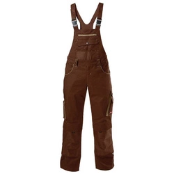 Spodnie ogrodniczki męskie robocze na szelkach 46 brązowy/beżowy FORTIS