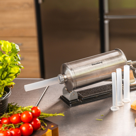 Nadziewarka do kiełbas, pojemność 5kg, pozioma, stal nierdzewna, Klausberg, KB-7929