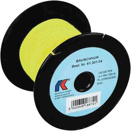 Żyłka treserska, sznur budowlany fluorescencyjny żółty, 100m, 2mm, 61.301.04 Kaufmann