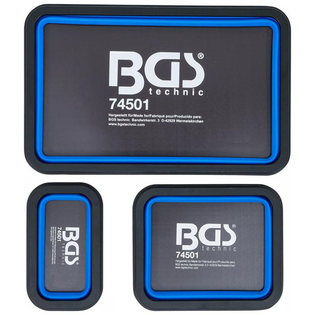 Zestaw 3 miseczek magnetycznych silikon przyrząd składany, BGS 74501