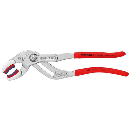 Szczypce do syfonów sanitarnych, muf i złączek z rękojeściami powlekanymi tworzywem sztucznym 250 mm KNIPEX 81 13 250