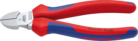 Szczypce tnące boczne z rękojeściami wielokomponentowymi 180 mm KNIPEX 
70 05 180