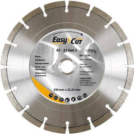 Diamentowa tarcza do cięcia EC-21.2 115x2,1x12x22,23mm CEDIMA