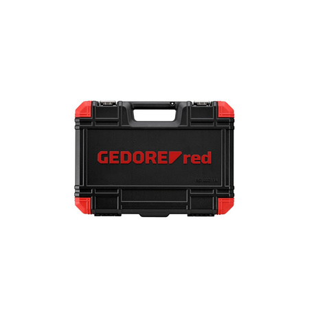 Zestaw długich nasadek 1/2", 14 elementów - nasadki sześciokątne 10-32 mm, długie, w plastikowym kufrze, GEDORE RED, R61003114